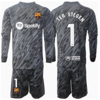 Barcelona Ter Stegen #1 Målvakt Tredje Dräkt Barn 2024-25 Långärmad (+ Korta byxor)